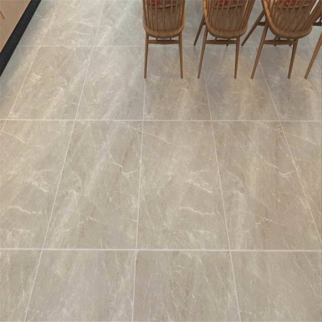 Carreaux de sol en marbre de style de luxe gris clair 800 * 800 mm 